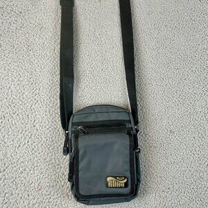 Vintage ROXY Crossbody Or Shoulder Bag Dark Gray Black 90s Y2K Purse